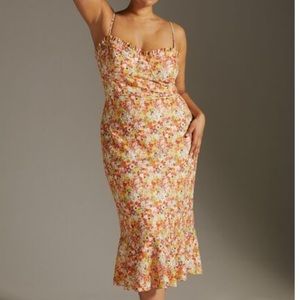 NWT 🆕 Anthropology Hutch Selene Sweetheart Bustier Floral Midi Dress XL NWT